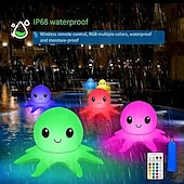 cheap Underwater Lights-Solar Floating Pool Lights Solar Powered Waterproof Inflatable Octopus Light 16 Colors Inflatable Pond Light with Remote Control for Christmas Decoration Garden Wedding Party