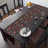 baratos Toalhas de Aparador-Inspirado em william morris arte estilo impressão corredor de mesa estilo country, decoração de mesa de jantar de cozinha, corredores de mesa de decoração de impressão para interior ao ar livre casa