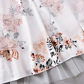 voordelige Casual jurken-Kinderen Voor meisjes Jurk Grafisch Mouwloos Formeel Prestatie Feest Modieus leuke Style Polyester Zomer Lente 3-13 jaar Zwart Wit