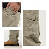 economico Pantaloni cargo-Per uomo Pantaloni cargo Pantaloni militari Tasche Liscio Comfort Traspirante Esterno Giornaliero Per uscire Di tendenza Informale Giallo dell'esercito Nero