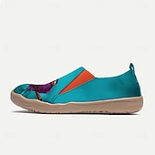 cheap Women&#039;s Sneakers-Women&#039;s Sneakers Flats Slip-Ons Print Shoes Slip-on Sneakers Daily Travel Bird Painting Flat Heel Vacation Casual Comfort Canvas Loafer Light Red Blue Green