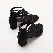 olcso Block Heels-Női Magassarkúak Szandálok Római cipő Keresztpántos sarkú cipő Parti Bálint nap Napi Kivág Vastag sarok Lábujj nélküli Elegáns Szüret minimalizmus Mikrobiális bőr Cipzár Fekete Fehér Zöld