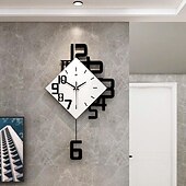 economico Decorazioni da parete-personalità creativa orologio digitale moda stile europeo orologio da parete soggiorno orologio da parete decorativo in legno esplosione al quarzo 34 38 50 cm