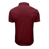 preiswerte Klassisches Poloshirt für Herren-Herren Poloshirt aus Baumwolle Golfhemd Arbeit Casual Kargen Kurzarm Basic Modern Farbblock Patchwork Taste Frühling Sommer Regular Fit Wein Dunkelgrau Schwarz Weiß Königliches Blau Grün Poloshirt