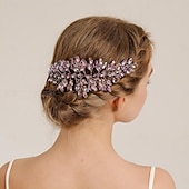 abordables Haarstyling-Zubehör-Crown Tiaras Headbands Headpiece Rhinestone Alloy Wedding Cocktail Luxury Retro With Rhinestone Crystals Headpiece Headwear