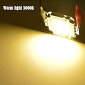 abordables Accesorios LED-Lámpara LED COB de alta potencia, 2 uds., chip blanco cálido, blanco natural y blanco para foco de luz de inundación diy, dc30-34v