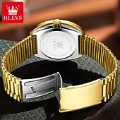 levne Quartz hodinky-olevs dámské hodinky luxusní zlatý velký ciferník originální náramkové hodinky pro dívku voděodolné svítící módní diamantový ciferník datum týden 7017