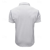 preiswerte Klassisches Poloshirt für Herren-Herren Poloshirt aus Baumwolle Golfhemd Arbeit Casual Kargen Kurzarm Basic Modern Farbblock Patchwork Taste Frühling Sommer Regular Fit Wein Dunkelgrau Schwarz Weiß Königliches Blau Grün Poloshirt
