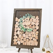cheap Mr &amp; Mrs Wedding-Wooden Wedding Decorations Wedding Crafts Sign In Tables Wooden Wedding Parties Signature Tabletop Decorations