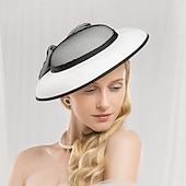 tanie Fascynatory i kapelusze-kapelusze nakrycia głowy włókno beret kapelusz słońce kapelusz spodek kapelusz wesele spotkanie przy herbacie eleganckie wesele z kokardką perły nakrycie głowy nakrycia głowy