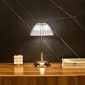 preiswerte Tischlampen-Kristall-Tischlampe, modern, minimalistisch, Touch, 3-farbig, stufenlose Dimmung, wiederaufladbar über USB, mit weichem Licht und langlebigem Akku