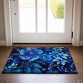 cheap Doormats-Pointillism Flowers Doormat Floor Mats Washable Rugs Kitchen Mat Non-Slip Oil Proof Rug Indoor Outdoor Mat Bedroom Decor Bathroom Mat Entrance Rug