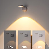 お買い得  パックライト-ワイヤレス LED スポットライト キャビネットライト ピクチャーライト リモコン付き LED 壁取り付け用燭台 モーションセンサー デコ ナイトライト 3色調光 サンセット アンビエント ウォールランプ ディスプレイランプ