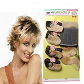 halpa Aidot ja kiharat hiustenpidennykset-kudehiukset kudos afro-b 13*4 etupitsi hiukset neitsyt hiukset 4 nippua/pakkaus body wave blondi musta ruskea pidennykset