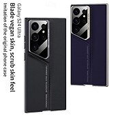 cheap Samsung Cases-Phone Case For Samsung Galaxy S24 Ultra S23 Ultra S25 Ultra Back Cover with S Pen Shockproof TPU PU Leather