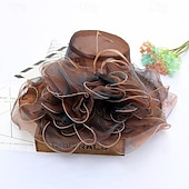 ieftine pălării de petrecere-Palarie organza Oficial Plajă Elegant Cu Funde Diadema Articole Pentru Cap