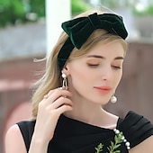 preiswerte Hochzeit Kopfschmuck-Stirnbänder, Hüte, Kopfbedeckung, Samt-Schlapphut, Turbane, Hochzeit, Teeparty, niedliche Hochzeit mit Schleife, Kopfschmuck, Kopfbedeckung