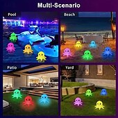 cheap Underwater Lights-Solar Floating Pool Lights Solar Powered Waterproof Inflatable Octopus Light 16 Colors Inflatable Pond Light with Remote Control for Christmas Decoration Garden Wedding Party