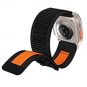 Χαμηλού Κόστους Ζώνες Apple Watch-Αθλητικό Μπρασελέ Συμβατό με Ζάντα ρολογιού Apple Watch 38mm 40mm 41mm 42mm 44mm 45mm 49mm Πολλαπλών στρώσεων Ελαστικό Τραχύς Νάιλον Ανταλλακτικό λουράκι ρολογιού για iwatch Ultra 2 Series 9 8 7 SE 6