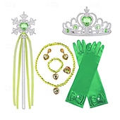 baratos festa de verão havaiano-Conjunto de cosplay de acessórios de princesa combinação elsa coroa colar de luva