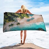 Недорогие наборы пляжных полотенец-пляжное полотенце удобные одеяла любовь морская серия банное полотенце большое полотенце с 3d принтом полотенце банное полотенце пляжная простыня одеяло классическое 100% микроволокно