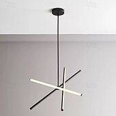 billige Unike lysekroner-lysekroner led sputnik lysekrone dia68cm aluminiumsramme svartmalte overflater for stue soverom kaffe bar varm hvit hvit lys