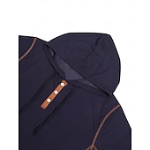 olcso Gofri kötött póló-Férfi Póló Gofri Henley ing Henley ing Tee Top Hosszú ujj Henley Tavasz &amp; Ősz Sima Divat Dizájn Alap Kollázs Kapucni Vakáció Utca Alkalmi Fekete Fehér Tengerészkék Férfi felső póló