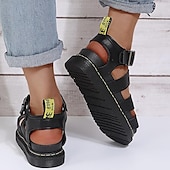 abordables Sandales Décontractées-Femme Sandales Chaussures romaines Sandales de pêcheur Extérieur du quotidien Talon Plat Bout ouvert Décontractées Minimalisme Faux Cuir Vin Noir Blanche