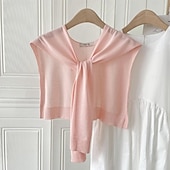 voordelige bruiloft gast wraps-Damesomslag leuke Style Mouwloos Zijde Bruiloftsomslagen Met Pure Kleur Voor Bruiloft Zomer