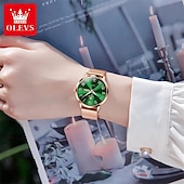 Χαμηλού Κόστους Ρολόγια Quartz-OLEVS Γυναικεία Χαλαζίας Καθημερινό Ρολόι Ρολόι Καρπού Φωτίζει Ημερολόγιο Ημερομηνία ΑΔΙΑΒΡΟΧΟ Ανοξείδωτο Ατσάλι Παρακολουθήστε