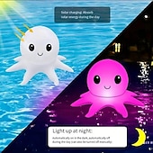 cheap Underwater Lights-Solar Floating Pool Lights Solar Powered Waterproof Inflatable Octopus Light 16 Colors Inflatable Pond Light with Remote Control for Christmas Decoration Garden Wedding Party