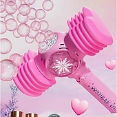 baratos Diversão Ao Ar Livre &amp; Desporto-Varinha de bolha para crianças e meninas: varinhas de soprador de máquina de bolhas com luz &amp; música, brinquedos para festas ao ar livre para crianças, presente de aniversário para meninas de 3 4 5 6