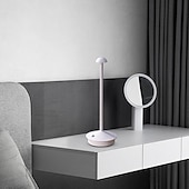 cheap Table Lamps-Rechargeable Mushroom Table Lamp, Portable Wireless Touch Desk Lamp, LED Night Light with Dimmable Brightness for Living Room, Home Office, Restaurant