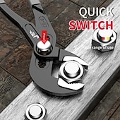 cheap Home Improvement-Water Pump Pliers Quick-Release Plumbing Pliers Pipe Wrench Adjustable Water Pipe Clamp Pliers Household Hand Tools Multi-functional Kitchen Sink Spanner Wrench That Defend Bath