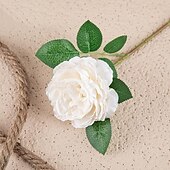 economico Il signor e la signora matrimonio-5 pezzi di rosa occidentale nucleo peonia singola testa fiore di simulazione decorazione della casa fiore artificiale fiore portatile di nozze