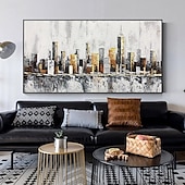 cheap Landscape Paintings-Large New York City Landscape painting hand painted Large urban art painting Urban Wall Art handmade New York Wall Art city art painting Hand-painted city painting