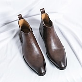 abordables Bottes de Chelsea-Bottines Chelsea classiques marron pour hommes avec finition lisse, style bottines intemporel pour hommes, parfaites pour les événements décontractés, au bureau et en soirée