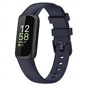 Χαμηλού Κόστους Ζώνες ρολογιών Fitbit-Smart Watch Band Συμβατό με Fitbit Inspire 3 σιλικόνη Εξυπνο ρολόι Λουρί Μεταλλικό κούμπωμα Αδιάβροχη Ρυθμιζόμενο Αθλητικό Μπρασελέ Αντικατάσταση Περικάρπιο