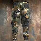 abordables Survêtements de sport-Camouflage mode impression 3d poches latérales pour hommes conception de cordon élastique pantalons de survêtement pantalons de jogging pantalons de sports de plein air &amp; extérieur rue polyester vert