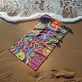 cheap Beach Towel Sets-Patchwork Floral Beach Towel,Beach Towels for Travel, Quick Dry Towel for Swimmers Sand Proof Beach Towels for Women Men Girls Kids, Cool Pool Towels Beach Accessories Absorbent Towel