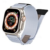 Χαμηλού Κόστους Ζώνες Apple Watch-Αθλητικό Μπρασελέ Συμβατό με Ζάντα ρολογιού Apple Watch 38mm 40mm 41mm 42mm 44mm 45mm 49mm Πολλαπλών στρώσεων Ελαστικό Τραχύς Νάιλον Ανταλλακτικό λουράκι ρολογιού για iwatch Ultra 2 Series 9 8 7 SE 6