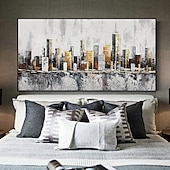 cheap Landscape Paintings-Large New York City Landscape painting hand painted Large urban art painting Urban Wall Art handmade New York Wall Art city art painting Hand-painted city painting