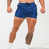 economico Pantaloncini casual-Per uomo Pantaloncini da sudore Pantaloncini Pantaloncini casual Cerniera A cordoncino Vita elastica Liscio Comfort Breve Per eventi Spiaggia Fine settimana Di tendenza Informale Nero Bianco Media
