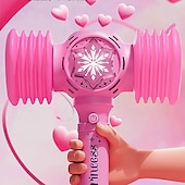 baratos Diversão Ao Ar Livre &amp; Desporto-Varinha de bolha para crianças e meninas: varinhas de soprador de máquina de bolhas com luz &amp; música, brinquedos para festas ao ar livre para crianças, presente de aniversário para meninas de 3 4 5 6