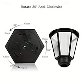 abordables Aplique de pared para exterior-1 lámpara solar de pared para exteriores, luz solar hexagonal, IP65 impermeable, luz solar para valla, lámpara de pared LED retro de encendido/apagado automático, decoración de luz resistente al