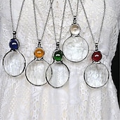 abordables Cadeau de fête des mères pour les femmes-rondom loupe collier cadeau lecture loupe pendentif collier pour personnes âgées loupe pour livres journaux lecture bijoux