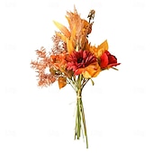 abordables Monsieur et Madame Mariage-Fabricant de bouquets décoratifs de couleur d&#039;automne, avec fleurs simulées, fleurs artificielles, plantes vertes, style ins pour mariage
