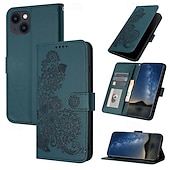 cheap iPhone Cases-Phone Case For iPhone 16 iPhone 15 Pro Max iPhone 14 13 12 11 Pro Max Mini SE X XR XS Max 8 7 Plus Wallet Case Magnetic with Wrist Strap Kickstand Flower Floral TPU PU Leather
