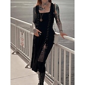 cheap Dresses-Retro Vintage Punk &amp; Gothic Medieval Vacation Dress Dress Masquerade Outlander Women&#039;s Halloween Party Vacation Dress sca Medieval Clothing