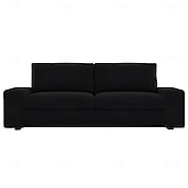baratos Cobertura de Sofa-Capa de Sofá de Veludo de 3 Lugares Colcha de Veludo em Cor Sólida